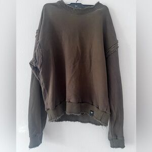 Green ash Distressed Sweater